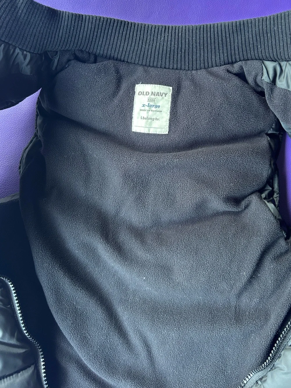 Old Navy Girls Black Puffer Vest